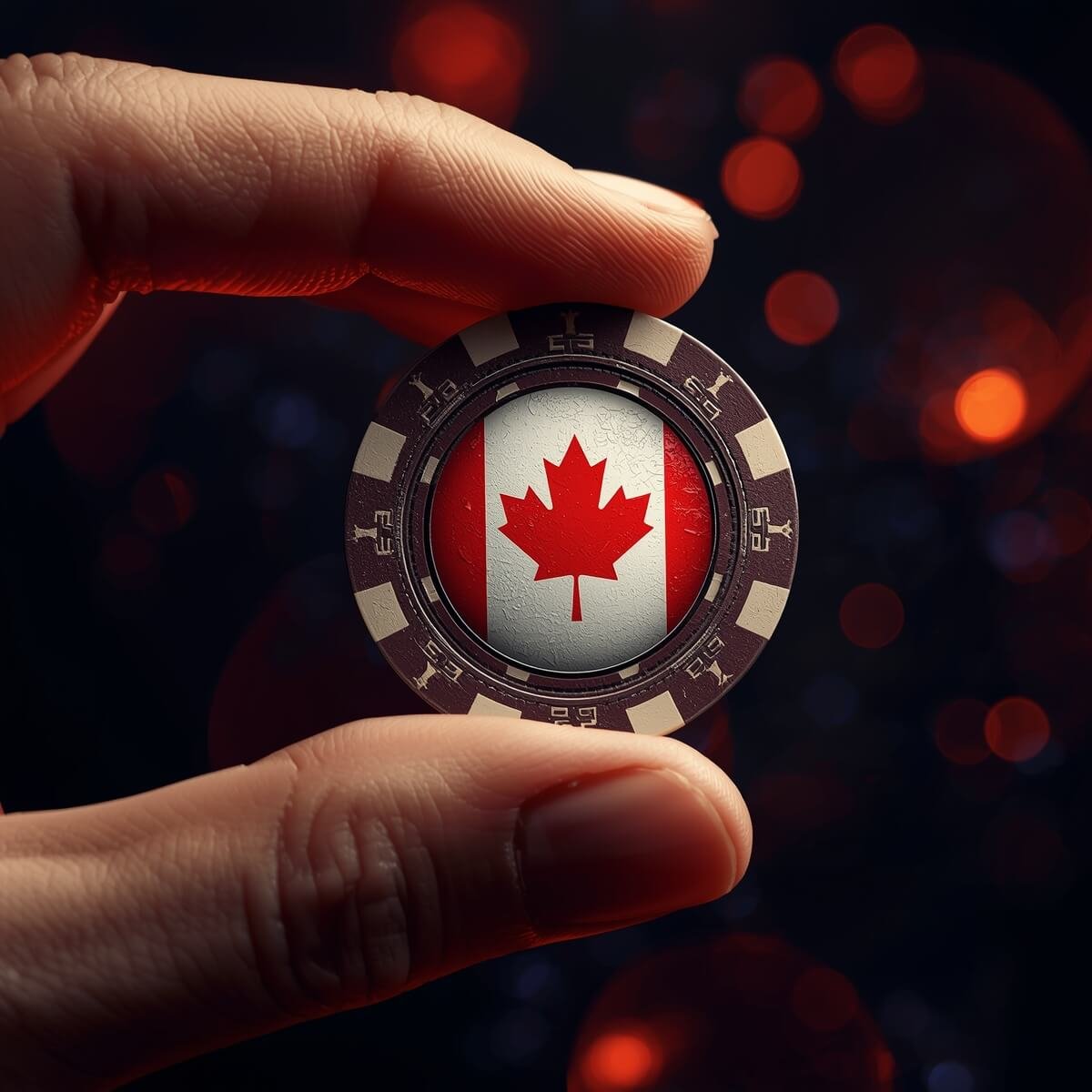 Casino Fish with Canadian Flag